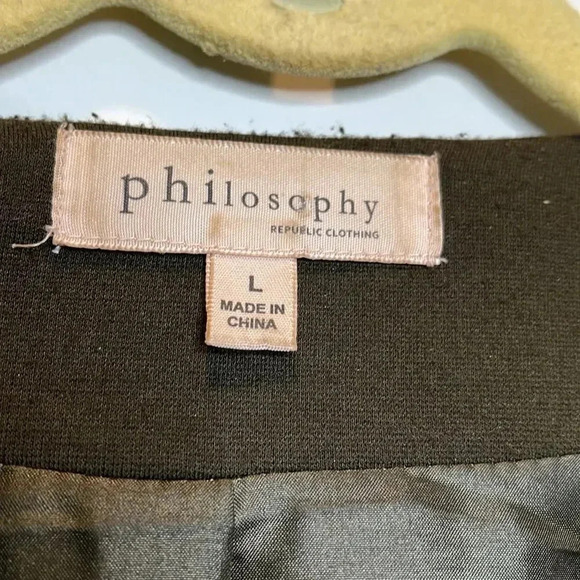 Philosophy Green Blazer with Bottom Zipper - Picture 5 of 7